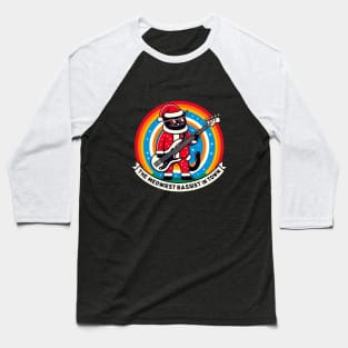 Cat Playing Bass Guitar Baseball T-Shirt